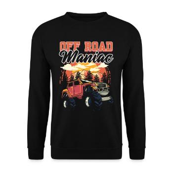 Off-Road Maniac Off-Roading Off-Roading - Unisex Pullover - Schwarz - Vorne - Alina (178cm) & Michal (187cm)