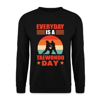 Everyday Is A Taekwondo Day Tae Kwon Do TKD - Unisex Sweatshirt - black - Front - Alina (178cm) & Michal (187cm)