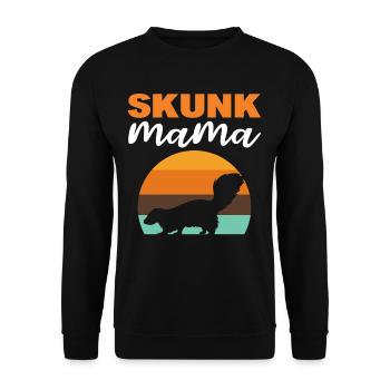 Maman moufette - Sweat-shirt Unisexe - noir - Devant - Alina (178cm) & Michal (187cm)