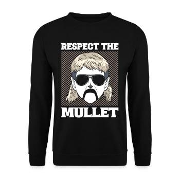 Respect The Mullet - Unisex Sweatshirt - black - Front - Alina (178cm) & Michal (187cm)