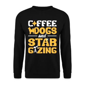 Chiens de café et astronomes astronomiques - Sweat-shirt Unisexe - noir - Devant - Alina (178cm) & Michal (187cm)