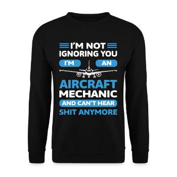 Ich ignoriere dich nicht, ich bin ein - Unisex Pullover - Schwarz - Vorne - Alina (178cm) & Michal (187cm)