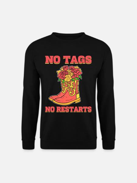 No Tags No Restarts Line Dance Line Dancing - Unisex Sweatshirt - black