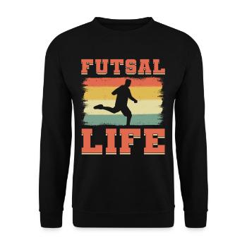 Futsal Life Futsal Soccer en salle - Sweat-shirt Unisexe - noir - Devant - Alina (178cm) & Michal (187cm)
