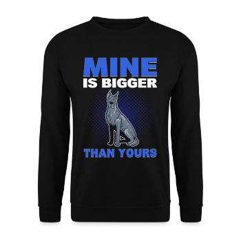 Le mien est plus grand que votre dogue allemand - Sweat-shirt Unisexe - noir - Devant - Alina (178cm) & Michal (187cm)
