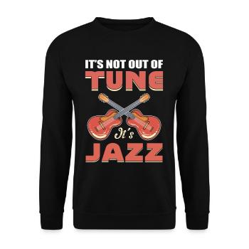 Ce n’est pas désaccordé, c’est du jazz Jazz Musique Jazz - Sweat-shirt Unisexe - noir - Devant - Alina (178cm) & Michal (187cm)