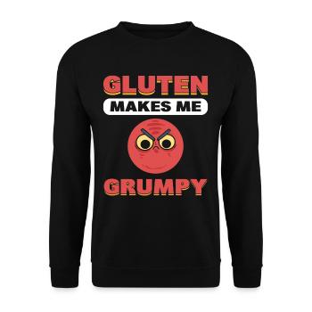 Gluten Makes Me Grumpy Gluten Free Diet - Unisex Sweatshirt - black - Front - Alina (178cm) & Michal (187cm)