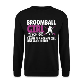 Fille de ballon-balai comme fille normale juste beaucoup plus cool - Sweat-shirt Unisexe - noir - Devant - Alina (178cm) & Michal (187cm)