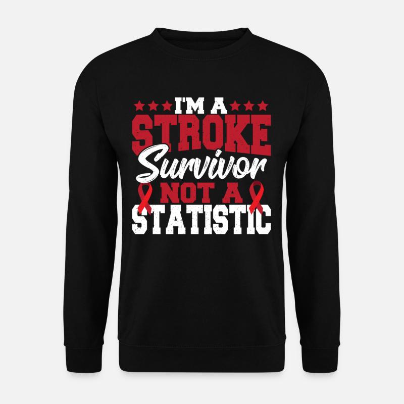 Ich bin ein Schlaganfall-Überlebender, keine - Unisex Pullover - Schwarz