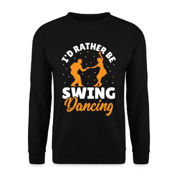 Danseur de swing Je préfère danser le swing - Sweat-shirt Unisexe - noir - Devant - Alina (178cm) & Michal (187cm)