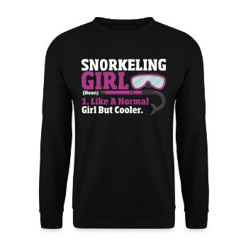 Fille de plongée en apnée Comme une fille normale - Sweat-shirt Unisexe - noir - Devant - Alina (178cm) & Michal (187cm)