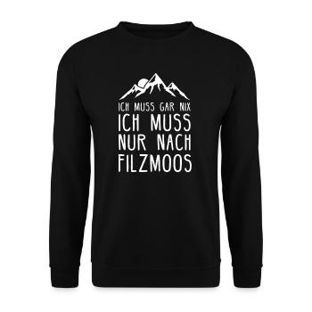 Filzmoos I Skigebiet in Österreich für Skifahrer - Unisex Pullover - Schwarz - Vorne - Alina (178cm) & Michal (187cm)