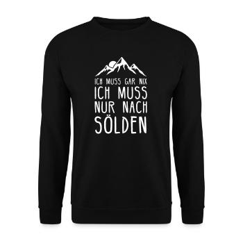 Sölden I Skigebiet in Österreich für Skifahrer - Unisex Pullover - Schwarz - Vorne - Alina (178cm) & Michal (187cm)