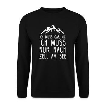 Zell am See I Skigebiet in Österreich für - Unisex Pullover - Schwarz - Vorne - Alina (178cm) & Michal (187cm)