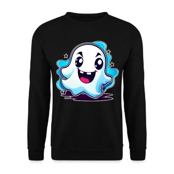 Funny cute bogeyman - Unisex Sweatshirt - black - Front - Alina (178cm) & Michal (187cm)