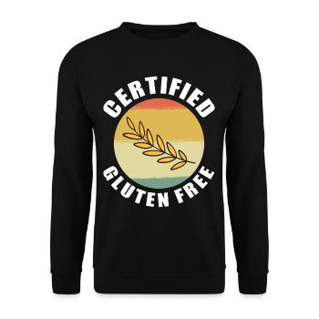 Certified Gluten Free - Unisex Sweatshirt - black - Front - Alina (178cm) & Michal (187cm)
