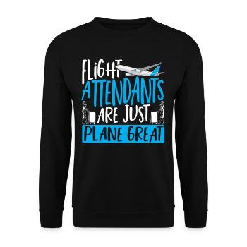 Flugbegleiter sind einfach großartige Flieger - Unisex Pullover - Schwarz - Vorne - Alina (178cm) & Michal (187cm)