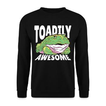 Grenouille aimant le crapaud Grenouille amphibien - Sweat-shirt Unisexe - noir - Devant - Alina (178cm) & Michal (187cm)