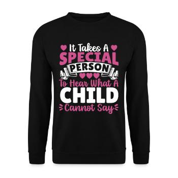 It Takes A Special Person Speech Pathology Speech - Unisex Sweatshirt - black - Front - Alina (178cm) & Michal (187cm)