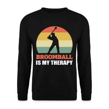 Le ballon-balai est mon amateur de balai thérapeutique - Sweat-shirt Unisexe - noir - Devant - Alina (178cm) & Michal (187cm)