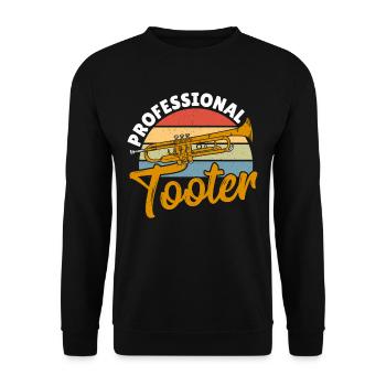 Trompettiste Trompettiste professionnel - Sweat-shirt Unisexe - noir - Devant - Alina (178cm) & Michal (187cm)