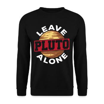Leave Pluto Alone Astronomy Constellation Map - Unisex Sweatshirt - black - Front - Alina (178cm) & Michal (187cm)