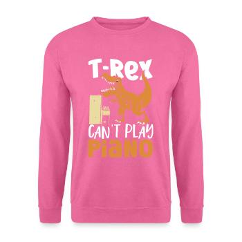 T-Rex kann nicht Klavier spielen T-Rex - Unisex Pullover - Pink - Vorne