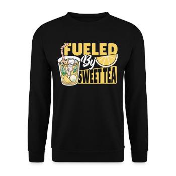 Süßer Tee Eistee von süßem Tee angeheizt - Unisex Pullover - Schwarz - Vorne - Alina (178cm) & Michal (187cm)
