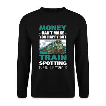 L’argent de Trainspotting ne peut pas vous rendre heureux - Sweat-shirt Unisexe - noir - Devant - Alina (178cm) & Michal (187cm)