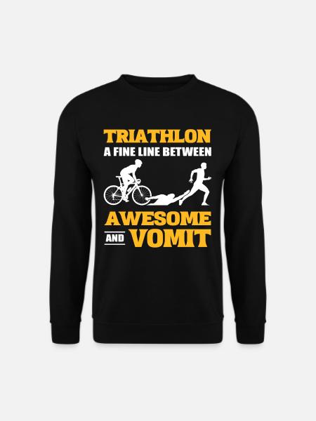 Triathlon : une ligne ténue entre le génie - Sweat-shirt Unisexe - noir