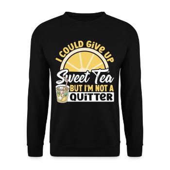 Je pourrais abandonner le thé sucré, mais je ne suis pas un - Sweat-shirt Unisexe - noir - Devant - Alina (178cm) & Michal (187cm)