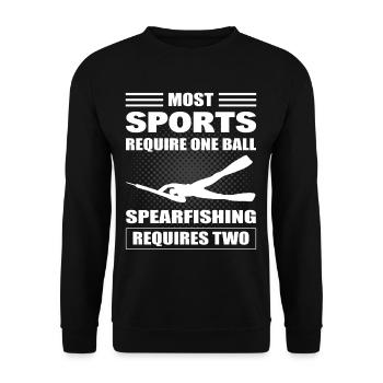 La plupart des sports en nécessitent un, la chasse sous-marine en nécessite deux - Sweat-shirt Unisexe - noir - Devant - Alina (178cm) & Michal (187cm)