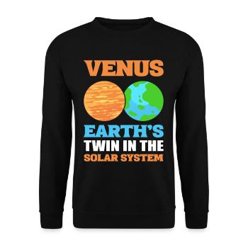Planet Venus Earth's Twin In The Solar System - Unisex Sweatshirt - black - Front - Alina (178cm) & Michal (187cm)