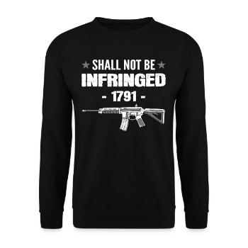 Pro 2nd Amendment Shall Not Be Infringed 1791 2nd - Unisex Sweatshirt - black - Front - Alina (178cm) & Michal (187cm)