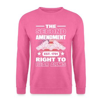 The Second Amendment Est. 1791 Right To Bear Arms - Unisex Sweatshirt - pink - Front