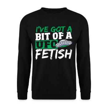Alien Hunter I've Got A Bit Of A UFO Fetish - Unisex Sweatshirt - black - Front - Alina (178cm) & Michal (187cm)