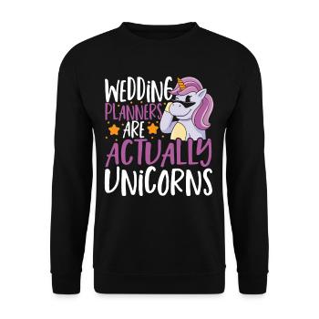 Wedding Planners Are Actually Unicorns Wedding - Unisex Sweatshirt - black - Front - Alina (178cm) & Michal (187cm)
