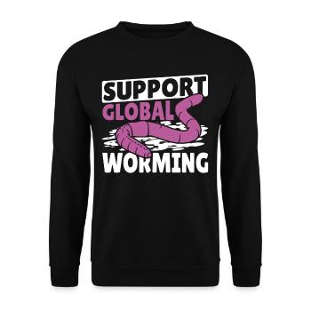 Soutien mondial à l’agriculture vermifuge - Sweat-shirt Unisexe - noir - Devant - Alina (178cm) & Michal (187cm)