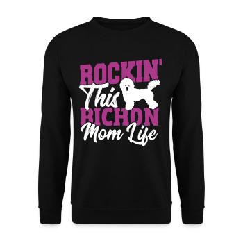 Pet Toy Animal Lover Bichon Tenerife Bichon Puppy - Unisex Sweatshirt - black - Front - Alina (178cm) & Michal (187cm)