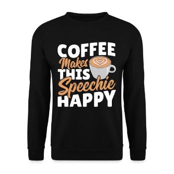 Speech Therapy SLT Speech Pathology Speech - Unisex Sweatshirt - black - Front - Alina (178cm) & Michal (187cm)
