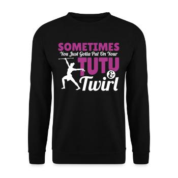 Majorette Marching Band Art Dancer Twirler - Sweat-shirt Unisexe - noir - Devant - Alina (178cm) & Michal (187cm)