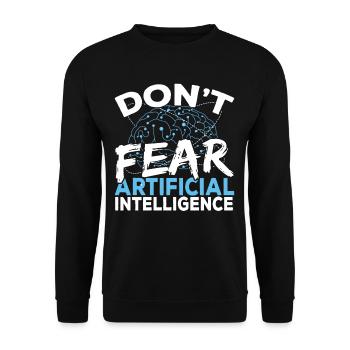 Digital Brain AI Deep Learning Neural Network AI - Unisex Sweatshirt - black - Front - Alina (178cm) & Michal (187cm)