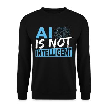 Digital Brain Robot AI Artificial General - Unisex Sweatshirt - black - Front - Alina (178cm) & Michal (187cm)