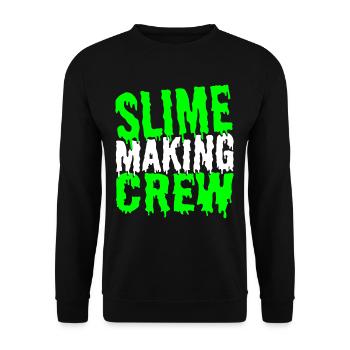 Schleimherstellung Crew Schleim Diy Flüssigkeit - Unisex Pullover - Schwarz - Vorne - Alina (178cm) & Michal (187cm)
