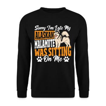 Amoureux du Malamute d’Alaska Race de Malamute d’Alaska - Sweat-shirt Unisexe - noir - Devant - Alina (178cm) & Michal (187cm)
