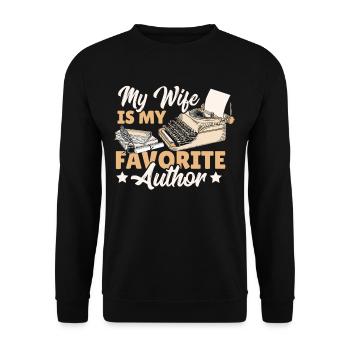 Journalist Schreiben Bücherwurm Romanautor - Unisex Pullover - Schwarz - Vorne - Alina (178cm) & Michal (187cm)