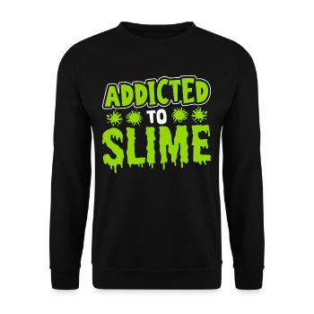 Accro au Slime Slime Liquide de bricolage - Sweat-shirt Unisexe - noir - Devant - Alina (178cm) & Michal (187cm)