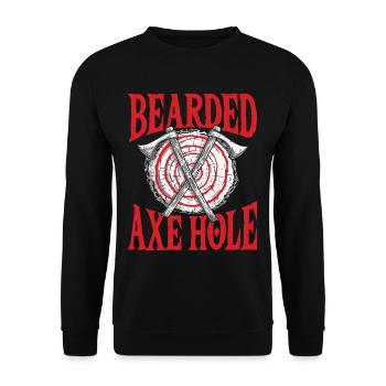 Axe Logger Axtwerfen Lover Tomahawk Jeu de lancer - Sweat-shirt Unisexe - noir - Devant - Alina (178cm) & Michal (187cm)
