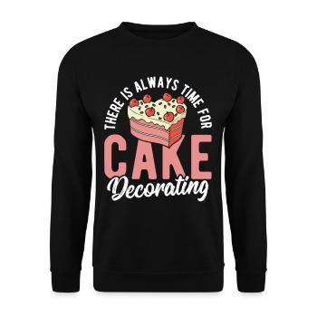 Pastry Cook Pastry Maker Gum Paste Cake - Unisex Sweatshirt - black - Front - Alina (178cm) & Michal (187cm)