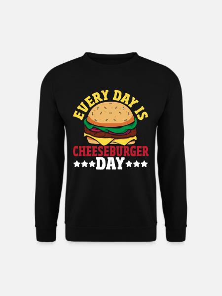 Hamburger Cheese Cheeseburger Snacks Cheeseburger - Sweat-shirt Unisexe - noir